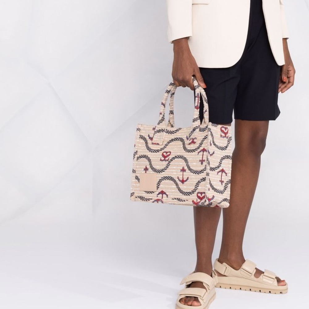 Sandro anchor-print jacquard tote - Picture 1 of 7